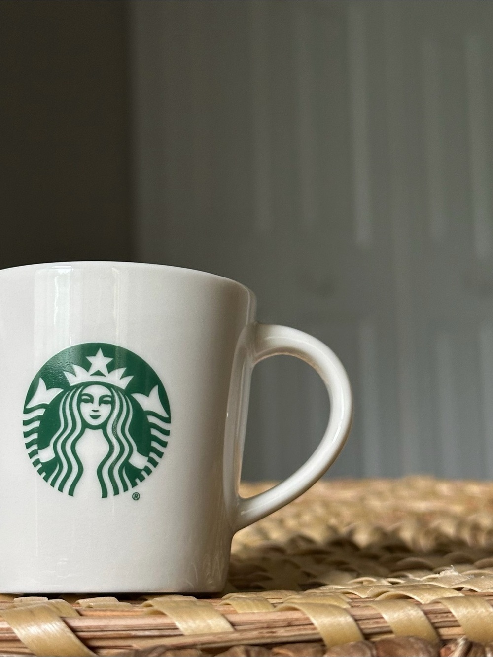 Starbucks White Ceramic Espresso Mini Mug with Green Logo 3 Oz Coffee Cup - Picture 7 of 7